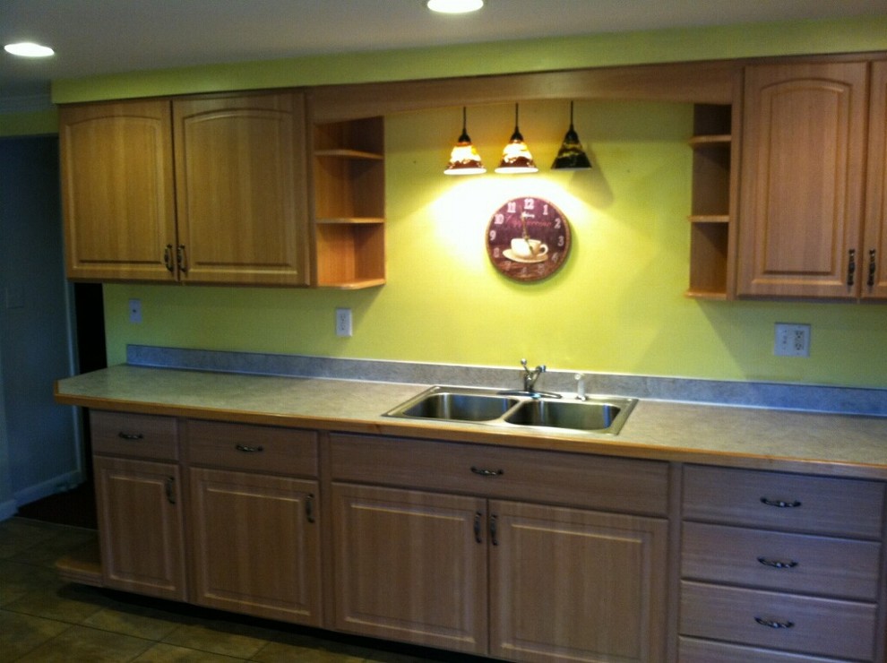 Kitchen Cabinets Refacing Spaces Traditional with Bathroom Wrap Tub Liners