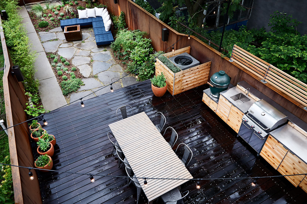Kitchen Composter Deck Contemporary with Back Yard Backyard Bbq