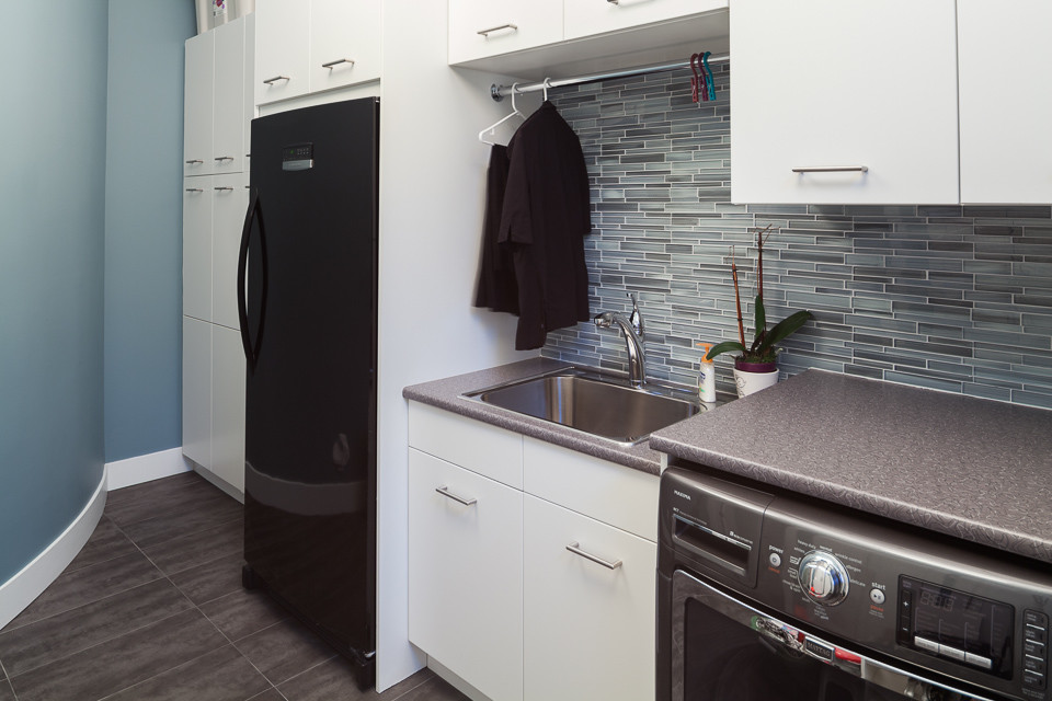 Kitchen Craft Cabinetry Laundry Room Modern with Hanging Pole Kitchen Craft