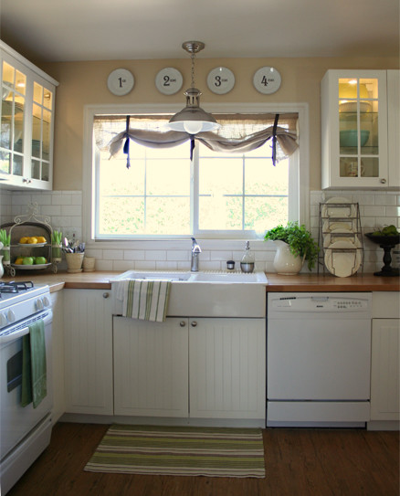 Kitchen Curtains and Valances Kitchen Traditional with Apron Sink Beadboard Burlap