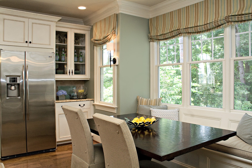 Kitchen Curtains and Valances Kitchen Traditional with Banquette Seating Black Cabinet