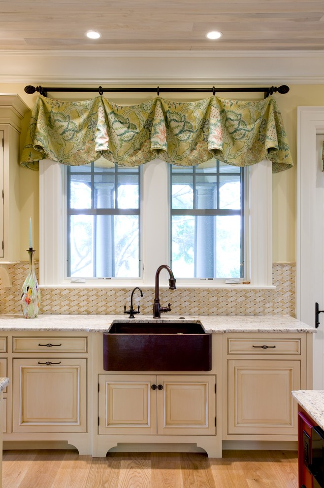 Kitchen Curtains Valances Kitchen Eclectic with Copper Farm Sink 