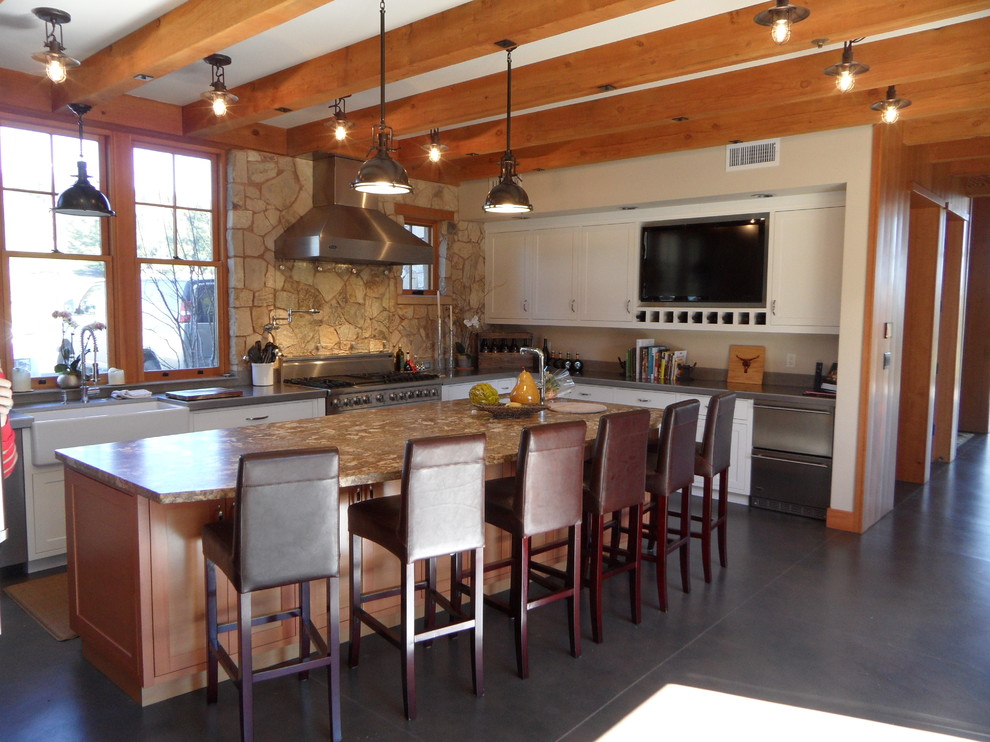 Kitchen Door Napa Ca Kitchen Contemporary with Concrete Floors Flush Inset