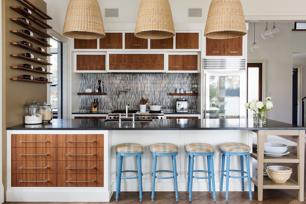 Kitchen Gel Mats Kitchen Contemporary with Basket Pendant Lights Black