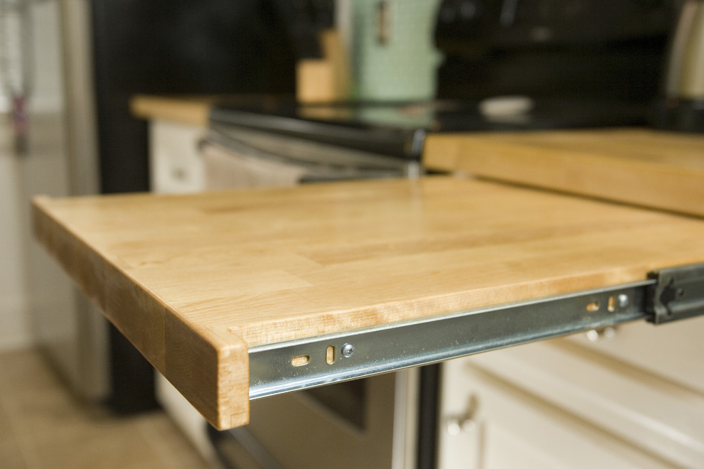 Kitchen Knife Sharpener Kitchen Traditional with Butcher Block Cutting Board
