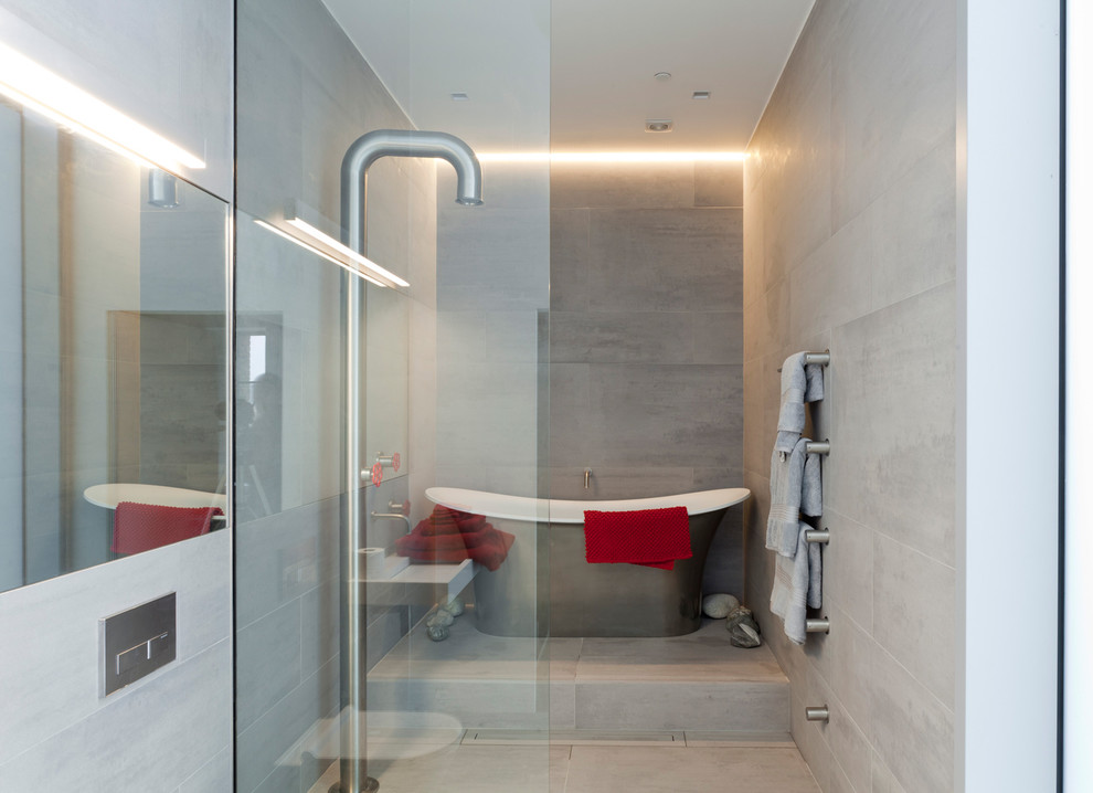 Kitchen Nightmares Episodes Bathroom Contemporary with Freestanding Tub Glass Partition