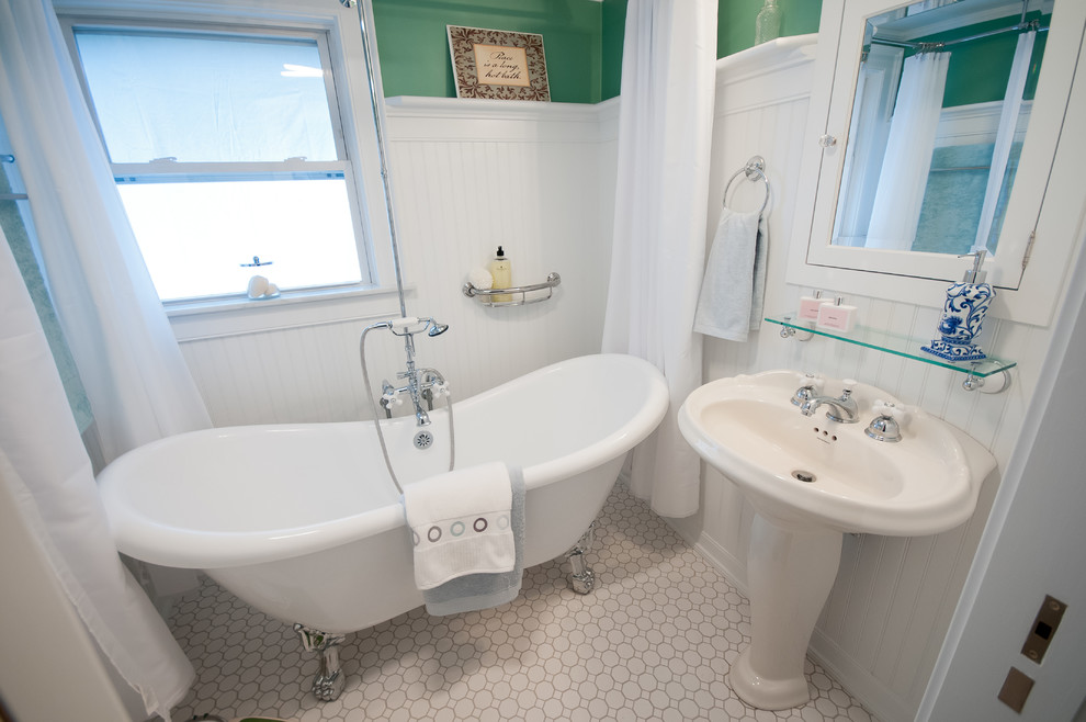 Kitchen Remodel Cost Estimator Bathroom Traditional with Bead Board Walls Ceramic