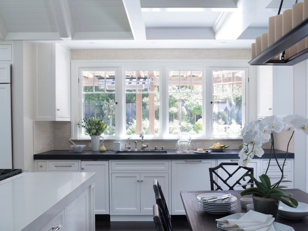 Kitchen Sink Stopper Kitchen Transitional with 3 Flat Edge Countertop