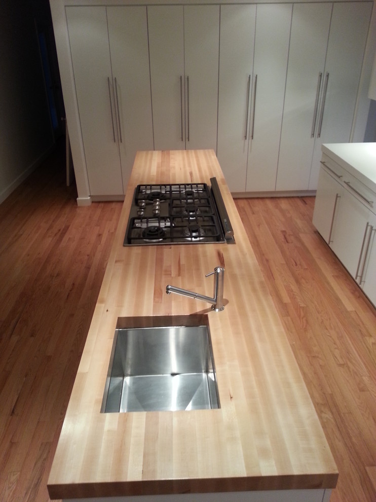 Kitchen Sinks Undermount Kitchen Contemporary with Butcher Block 