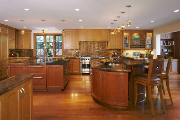 Kitchens of Distinction Kitchen Traditional with Biedermier Kitchen Brazilian Cherry