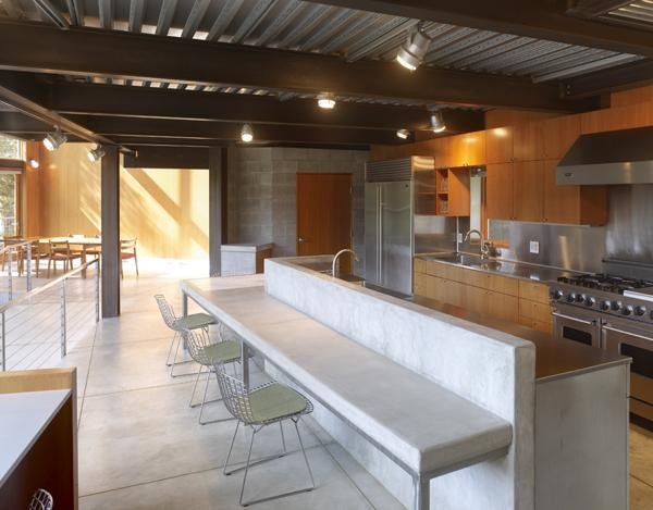 little thai kitchen darien Kitchen Modern with bi-level cabinets cooktop counter