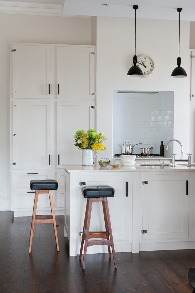 Lucky Kitchen Ann Arbor Kitchen Midcentury with Beige Cabinets Beige Drawers