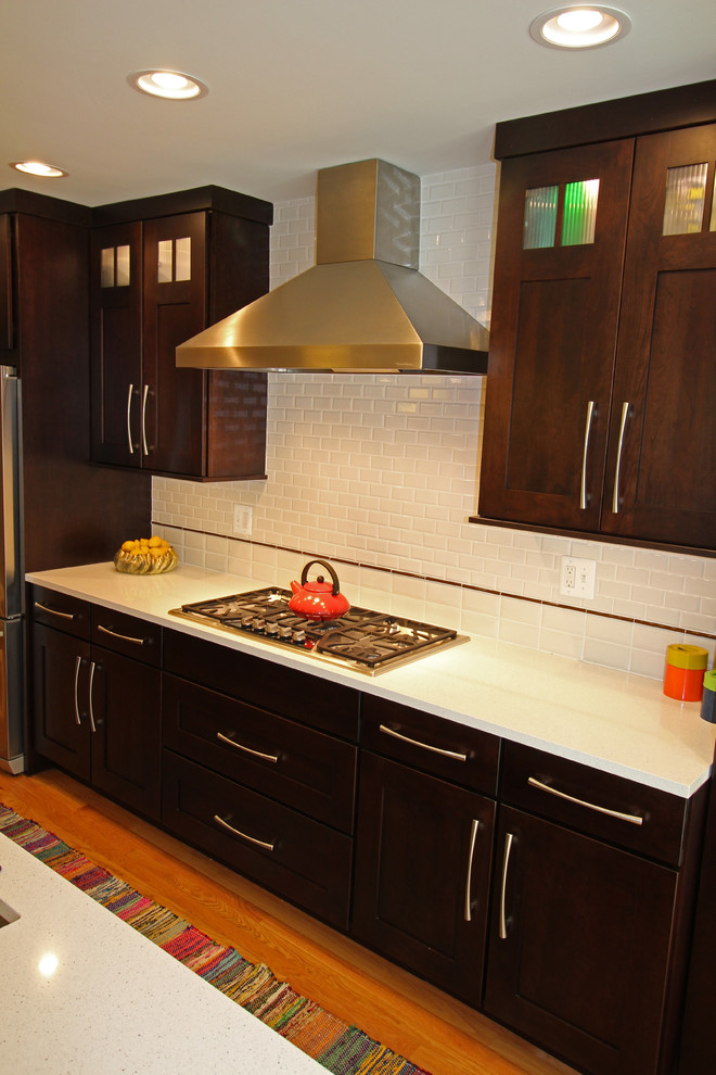 Lucky Kitchen Ann Arbor Mi Kitchen Contemporary with Beverage Refrigerator Chimney Hood5