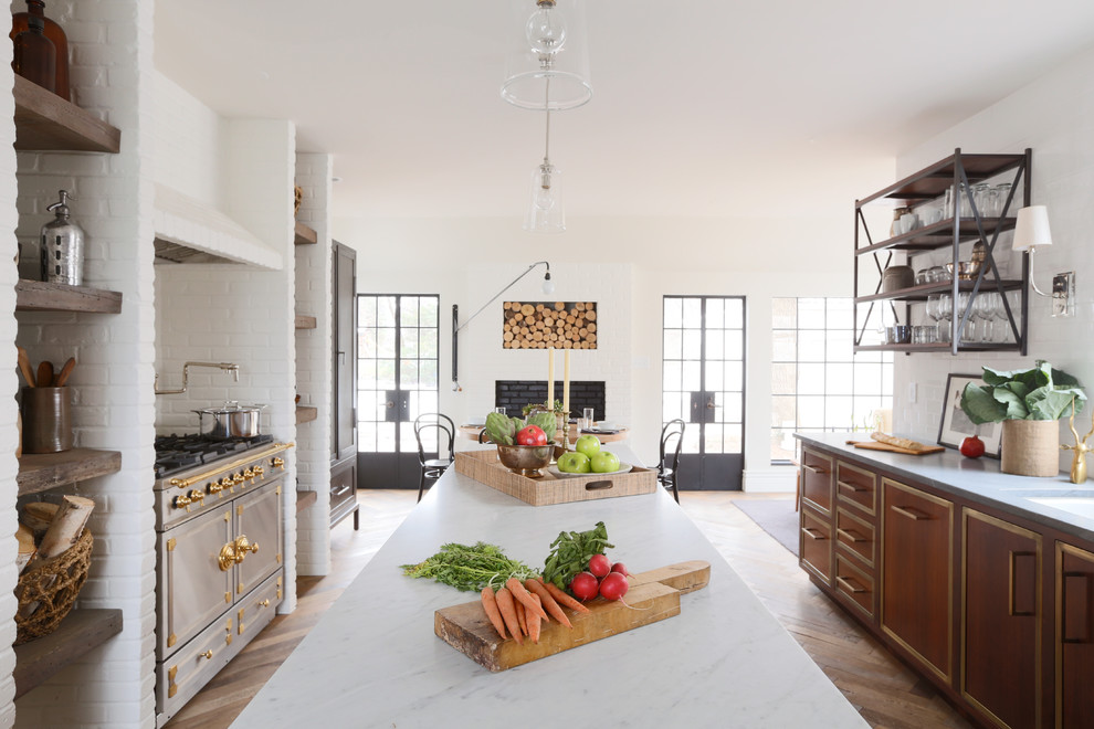 Lyfe Kitchen Chicago Kitchen Eclectic with Brass Range Chicago Chicago1