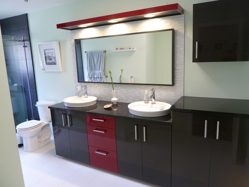 Mei Kitchens Bathroom Modern with Gloss Gray 