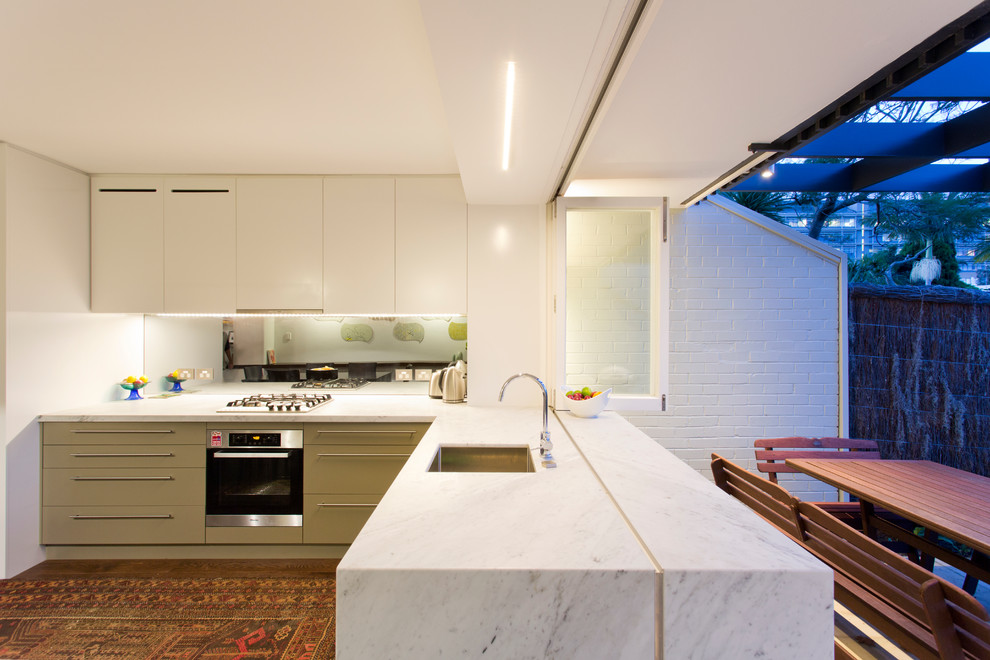 Modular Outdoor Kitchens Kitchen Contemporary with Area Rug Beige Cabinet