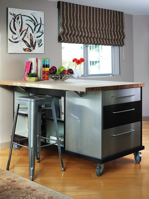Movable Kitchen Islands Kitchen Contemporary with Brown Butcher Block Castor