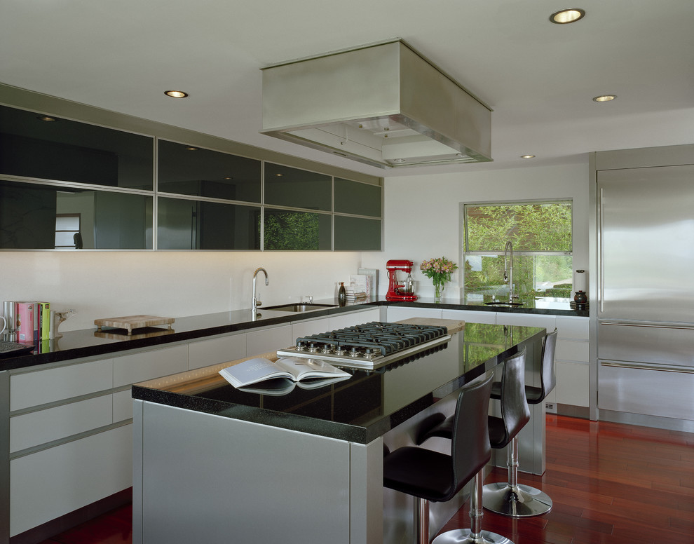 Palace Kitchen Seattle Kitchen Modern with Bar Stools Black Breakfast
