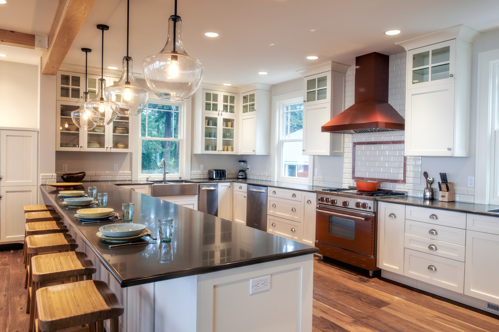 Palace Kitchen Seattle Kitchen Traditional with Apron Front Sink Bar Stool