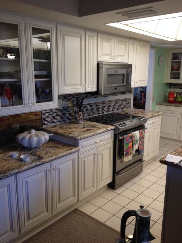 Ready to Assemble Kitchen Cabinets Kitchen Traditional with Charleston Antique White Crystal5