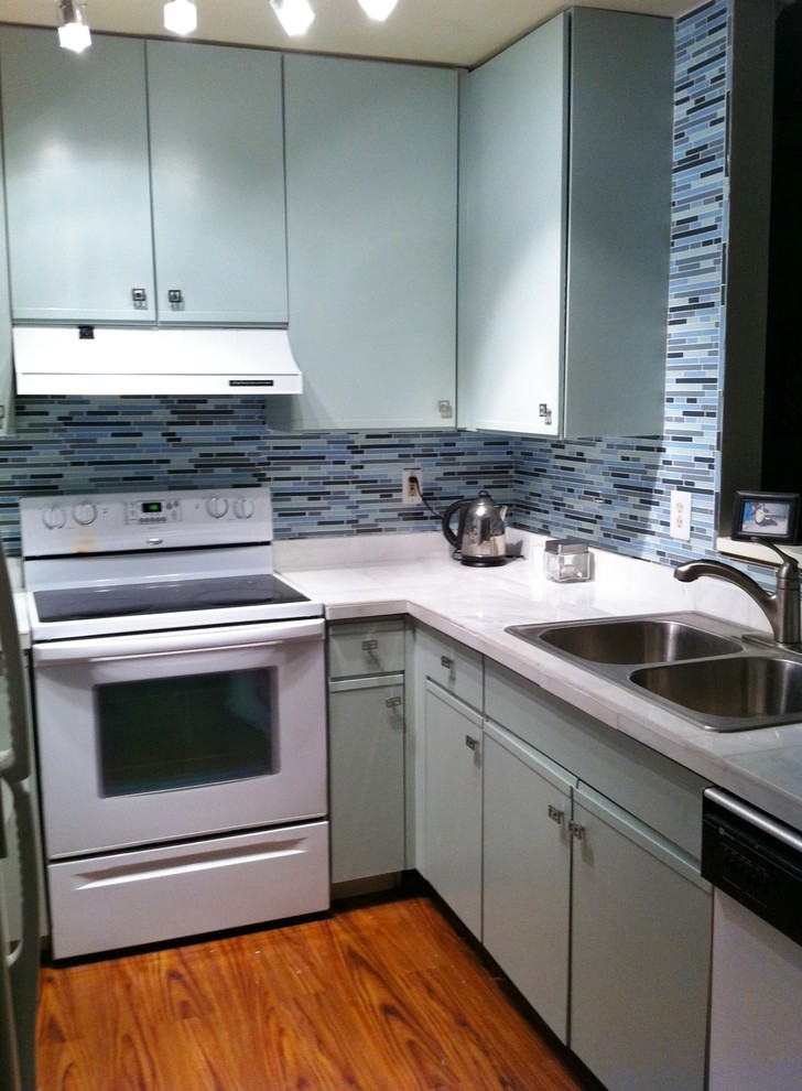 Redoing Kitchen Cabinets Kitchen Contemporary with Kitchen After Mosaic Backs