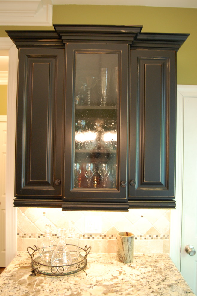 Refinishing Kitchen Cabinets Kitchen Traditional with Bar Area Black Kitchen