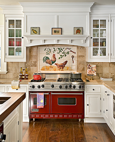Rooster Kitchen Rugs Kitchen Traditional with Backsplash Black Hardware Breakfast
