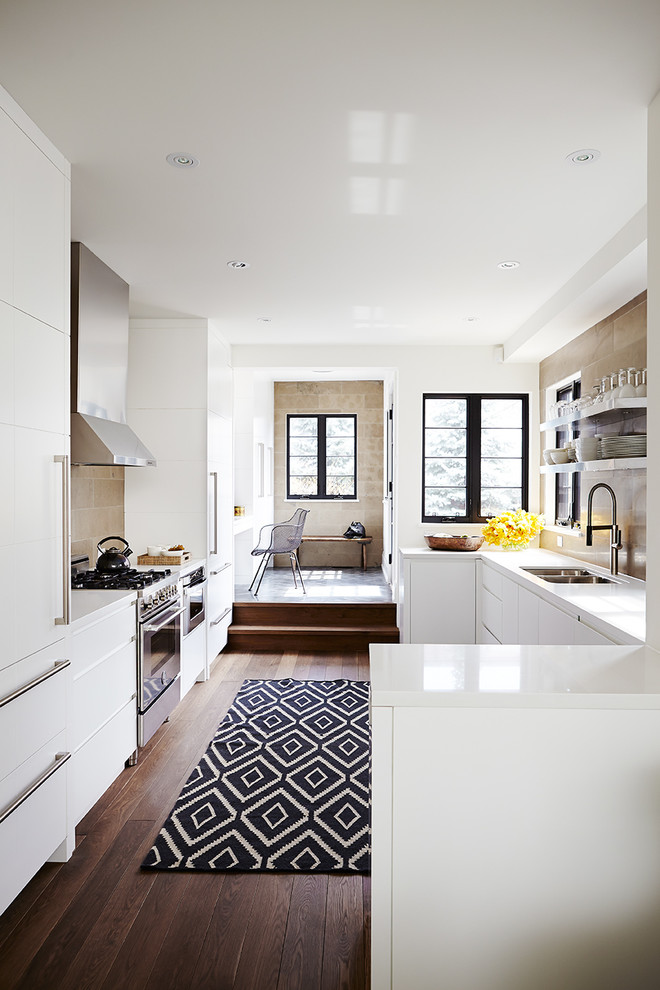 Rooster Kitchen Rugs Kitchen Transitional with Black and White Area