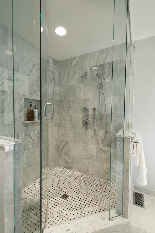 Rsi Kitchen and Bath Bathroom Traditional with Black Cabinetry Chandelier In1