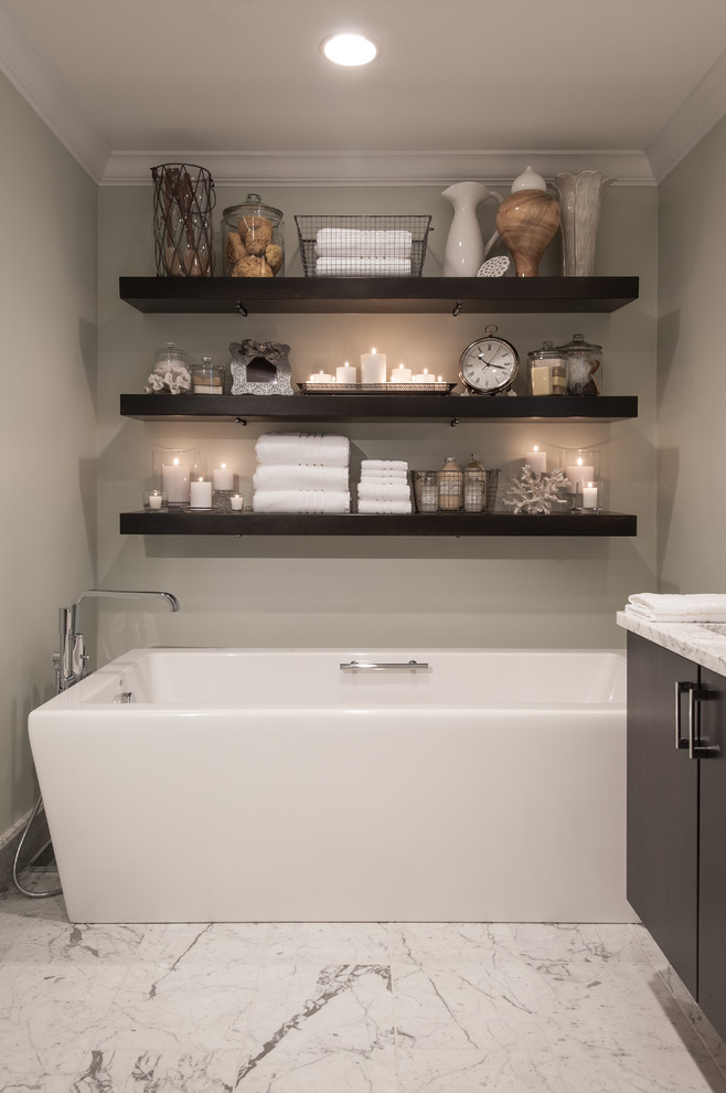 Rsi Kitchen and Bath Bathroom Transitional with Dark Wood Cabinet Dark