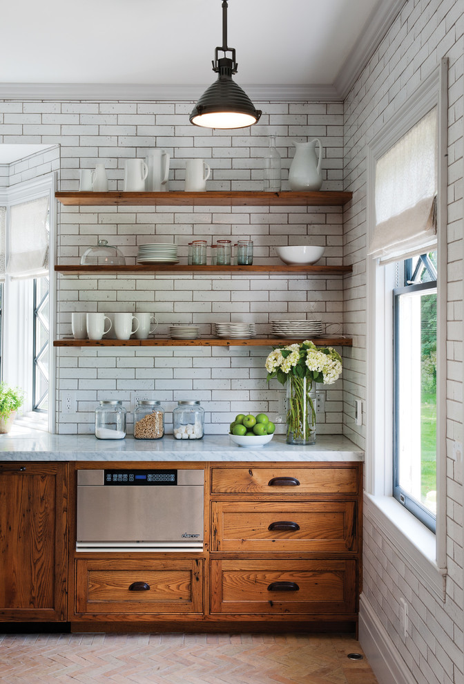 Salvaged Kitchen Cabinets Kitchen Rustic with Dishware Glass Jars Granite