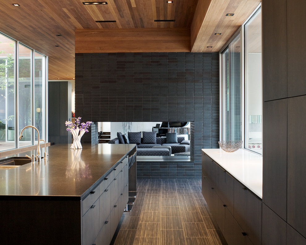 See Thru Chinese Kitchen Kitchen Contemporary with Breakfast Bar Ceiling Lighting