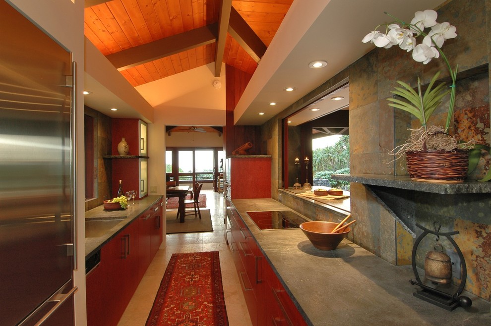See Thru Chinese Kitchen Menu Kitchen Tropical with Ceiling Lighting Electric Cooktop