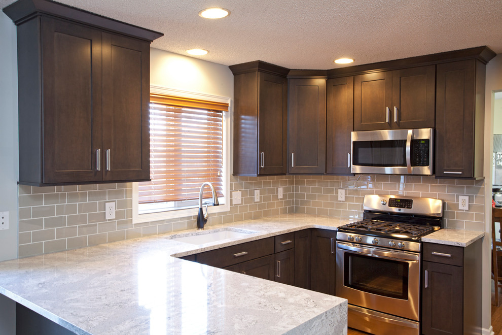 Swanstone Kitchen Sinks Kitchen Transitional with Cambria Cherry Over The2