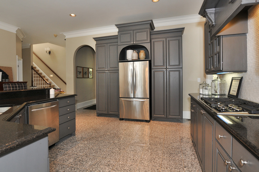 Thermofoil Kitchen Cabinets Kitchen Traditional with After Appliances Before Before2