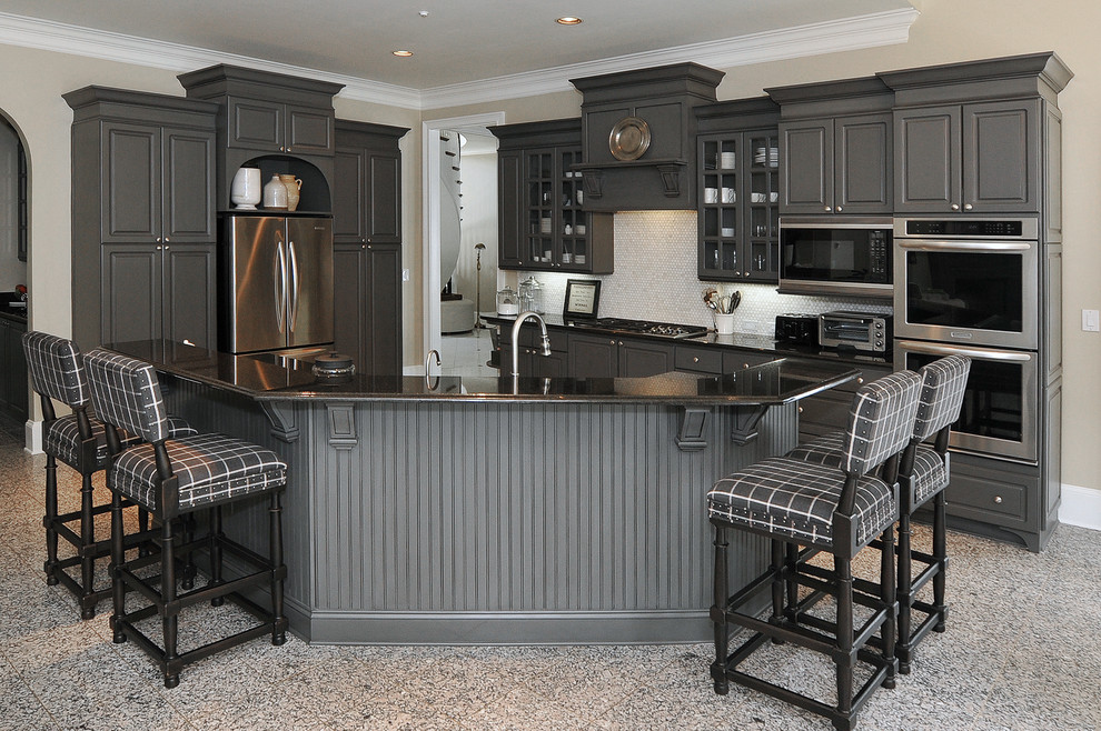 Thermofoil Kitchen Cabinets Kitchen Traditional with After Appliances Before Before3