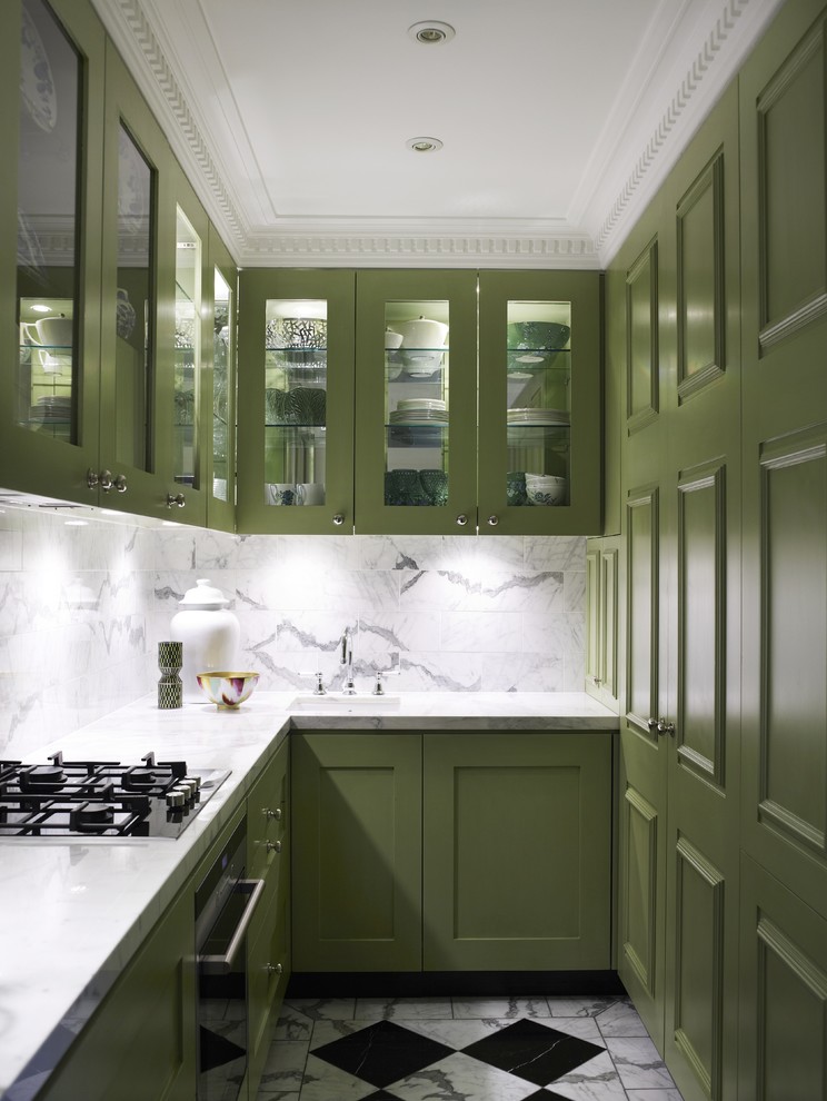 Thomasville Kitchen Cabinets Kitchen Contemporary with Avocado Green Cabinetry Black