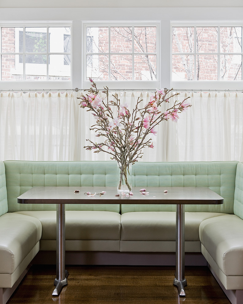 Trenton Area Soup Kitchen Dining Room Contemporary with Banquette Bench Breakfast Nook