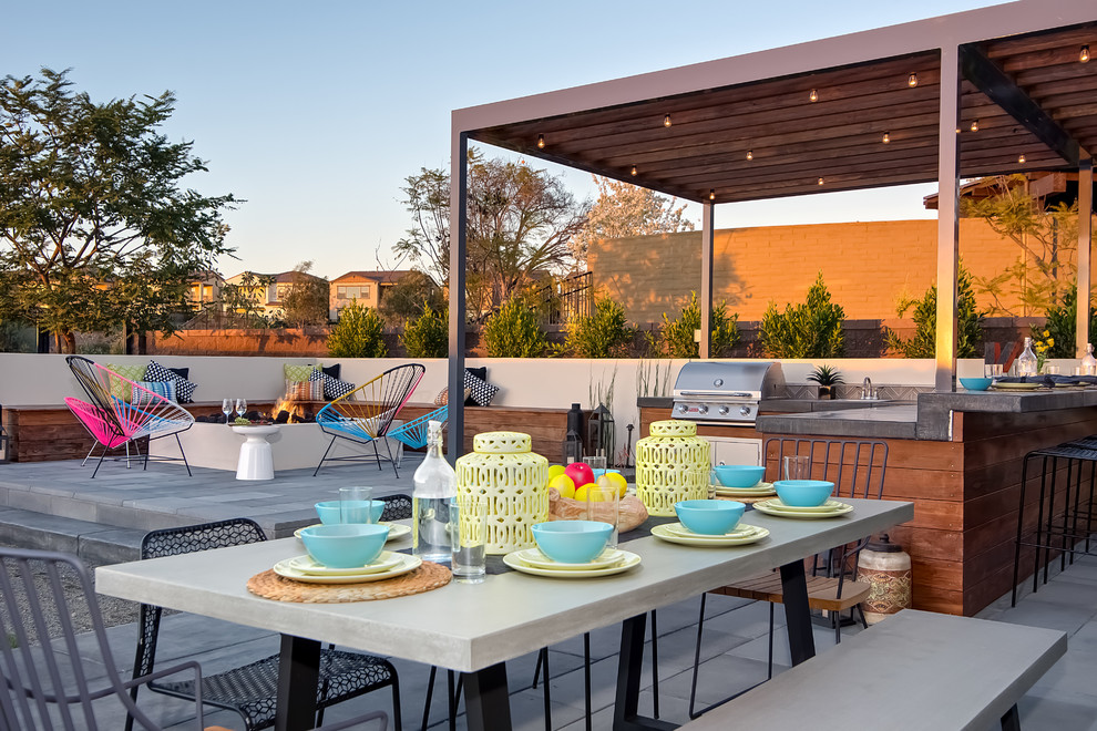 Trenton Area Soup Kitchen Patio Contemporary with Dining Bench Lanterns Outdoor