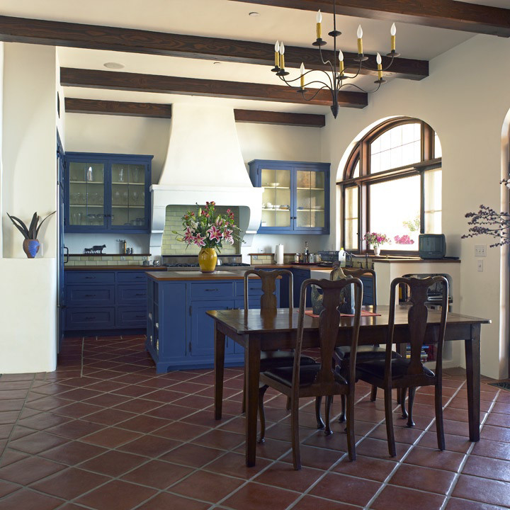 True Food Kitchen Santa Monica Dining Room Mediterranean with Blue Cabinets Dining Open
