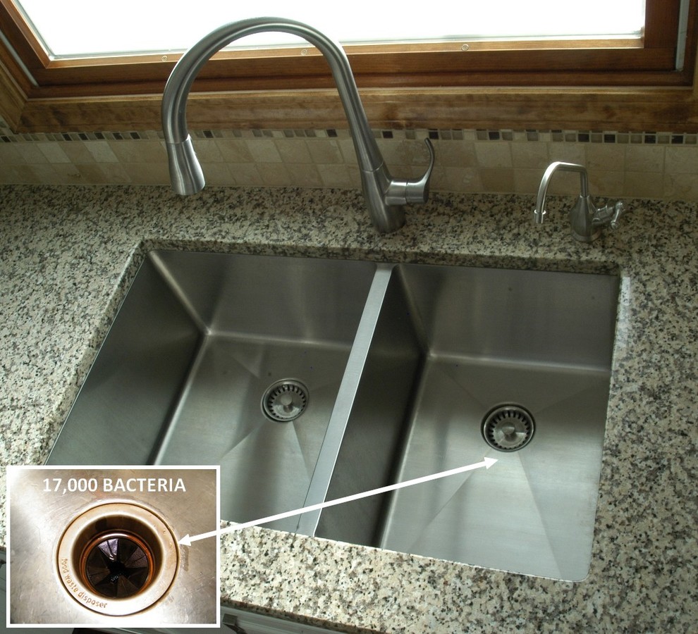 undermount kitchen sinks Spaces Traditional with custom stainless steel kitchen