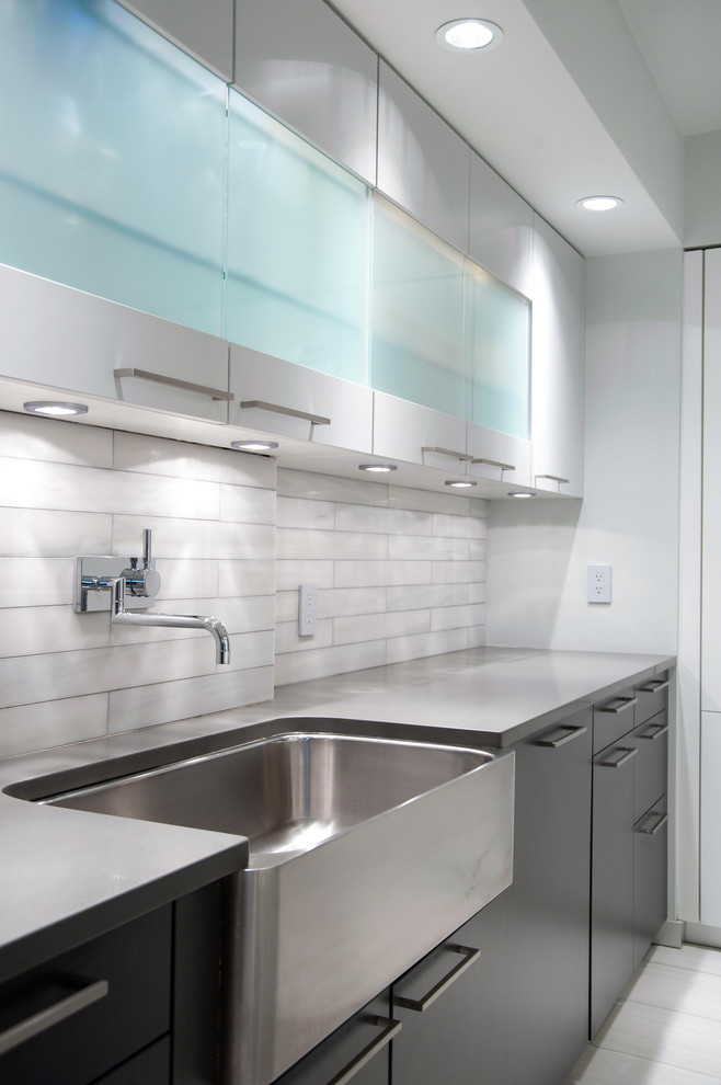 Wall Mount Kitchen Faucet Kitchen Contemporary with Black Cabinets Farm Sink