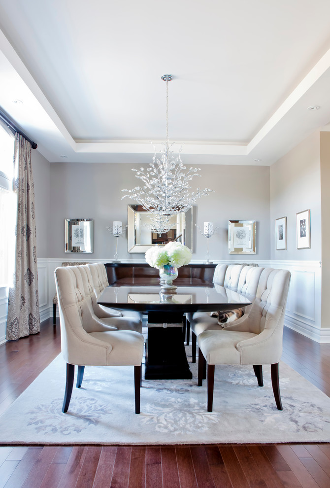 Beach House Dining Room  for Transitional Dining Room with Beige Wall