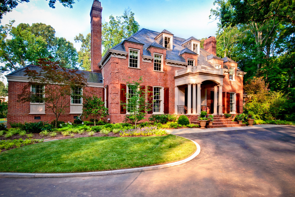 Beige Trim  for Traditional Exterior with Arched Window