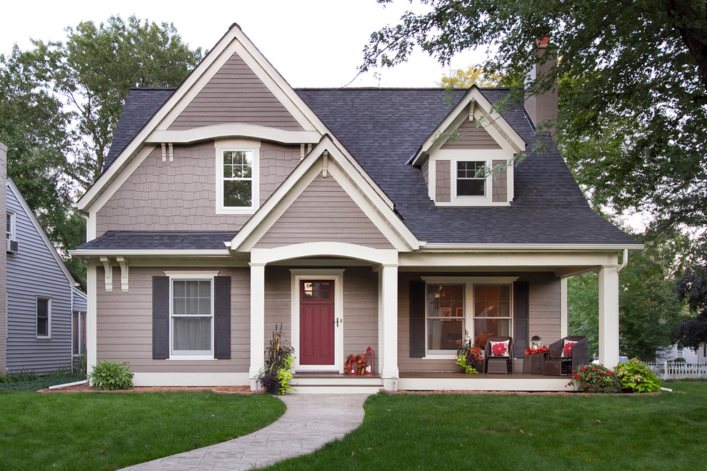 Beige Trim  for Traditional Exterior with Beige Siding