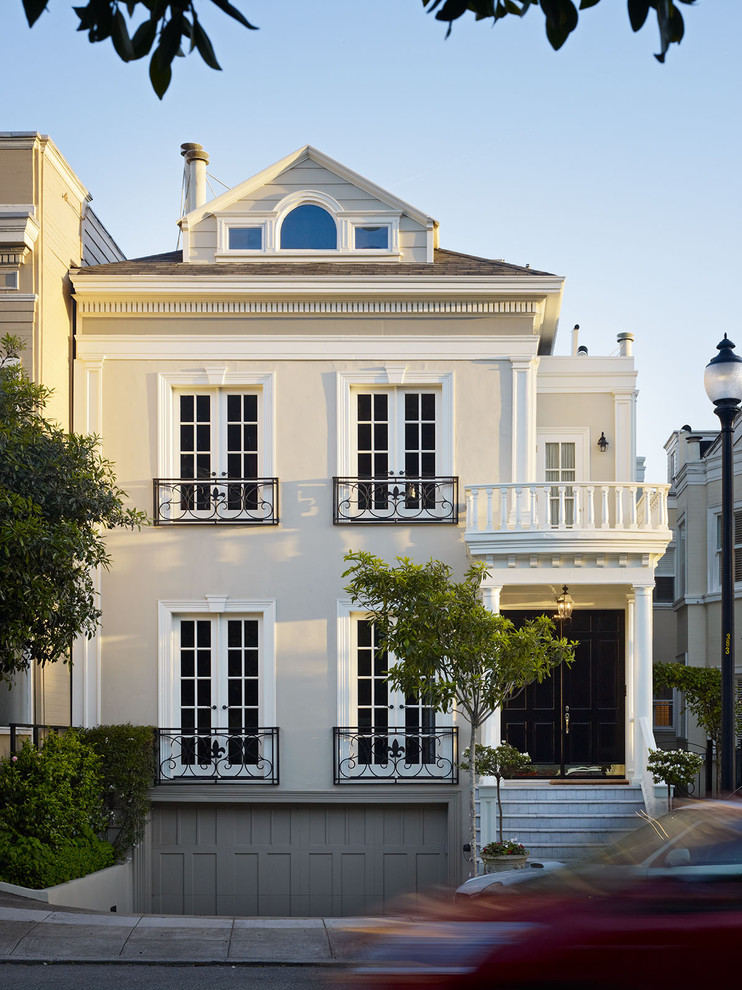 Beige Trim  for Traditional Exterior with San Francisco