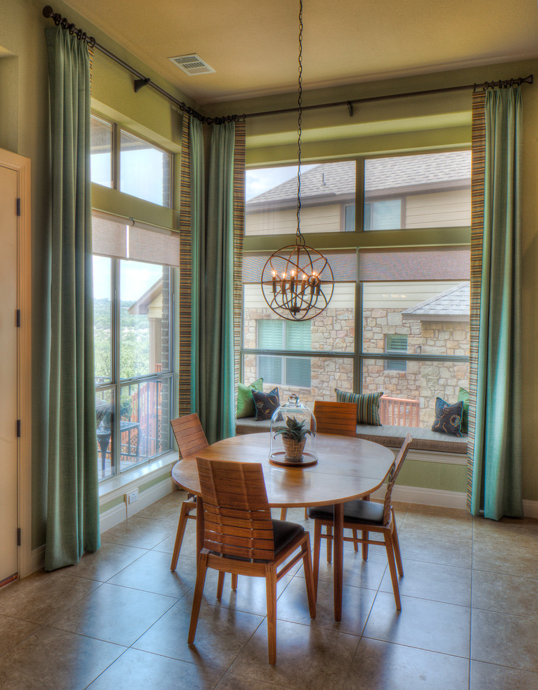 Floor to Ceiling Curtains  for Contemporary Dining Room with Modern