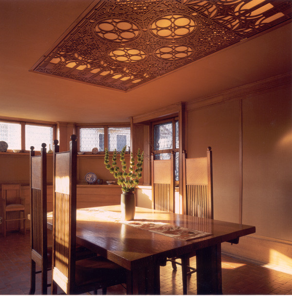 Frank Lloyd Wright Falling Water for Traditional Dining Room with Frank Lloyd Wright