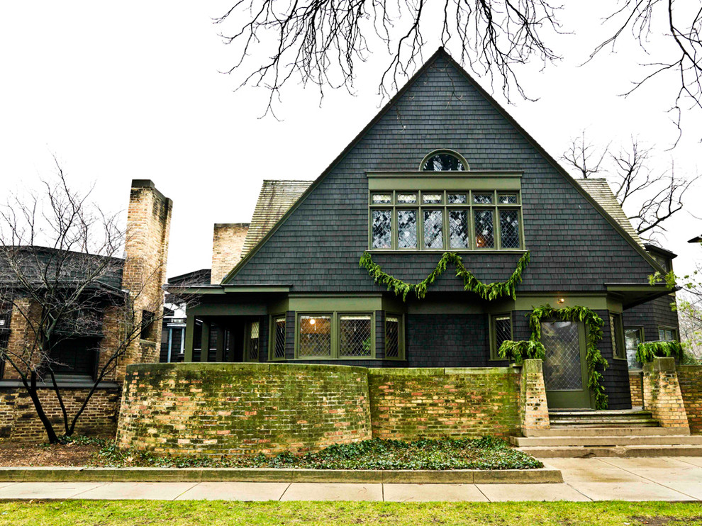 Frank Lloyd Wright Falling Water for Traditional Exterior with Painted Trim