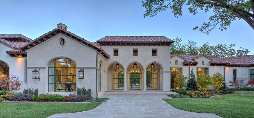 Grey Travertine  for Mediterranean Exterior with Limestone Tile